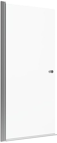 YAKE Walk in Duschglas 65 x 187 cm Drehtür Duschabtrennung drehbar Glaswand Duschtrennwand aus Echtglas 5 mm klar Duschwand rahmenlos Design für Badezimmer Dusche Duschtür Schwingtür