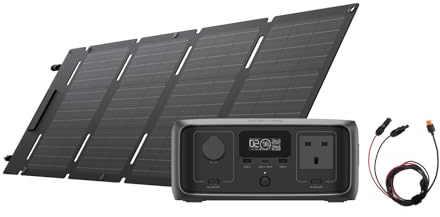 ECOFLOW River 3 Portable Power Station (Plus XT60i Cable)|45W Solar Panel |245Wh LFP Battery|up to 600W Output|GaN Efficiency Doubles runtime|<20ms UPS, 30% More Compact Solar Generator for Outdoor | 245Wh LFP Battery, Up to 600W Output, 2× Runtime With GaN, <20 ms UPS, 30% More Compact Solar Generator for Outdoors