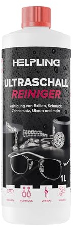 Helpling® Ultraschallreiniger Konzentrat – intensive Reinigung für Brillen, Schmuck & Zahnschienen – hochkonzentriert & ergiebig – biologisch abbaubar – Made in Germany