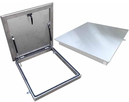 GAOFEMZ Heavy Duty Roof Hatch Access Door - Skylight Attic Vent Cover with Gas Shock Strut for Emergency Access - 70x70cm Cellar Window - Waterproof Insulated Easy Installation