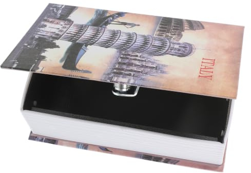 Zerodeko Cassaforte Nascosta a Forma di Libro Finto con Serratura e Chiave, Scatola di Sicurezza Decorativa per Denaro e Gioielli, Portatile per Viaggi e Uso Domestico