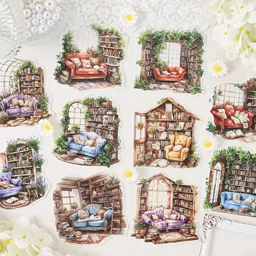 Scrapbook Zubehör,Washi Sticker 60pcs Blume Theme Journaling Zubehör Stickers,Journal Scrapbooking Aufkleber Dekoration Für Laptop,ästhetisches DIY Kunsthandwerk,Geschenke(Garden）