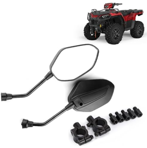 Espejo Retrovisor ATV para Yamaha Raptor 700,Espejo Lateral Convexo Ajustable Accesorios para Vehículo Todoterreno Quad UTV Repuestos