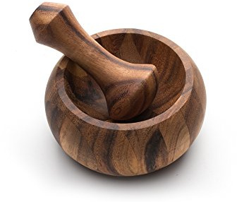 Ironwood Gourmet Olmec 28341 Mortier et pilon en bois d'acacia Marron