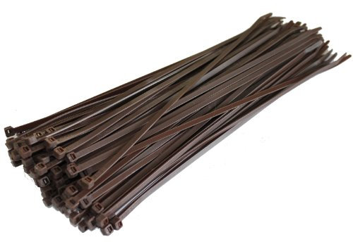 All Trade Direct 200 X Brown Cable Ties 100Mm X 2.5Mm Zip Tie Bases