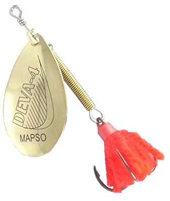 MAPSO - 5 Cucharillas de Pesca Deva-2 Oro 2 GMS.