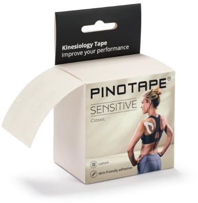 PINOTAPE Kinesiologie Tape Sensitive Ungefärbt 5 cm x 5 m