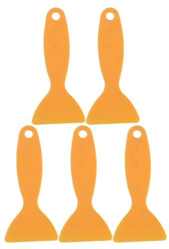 Toyvian Glue Spreaders DIY Scraper Mini Sticks Smear Applicator Handmade Practical Home Handwork Paper Leather Craft Tool (Yellow) 5pcs