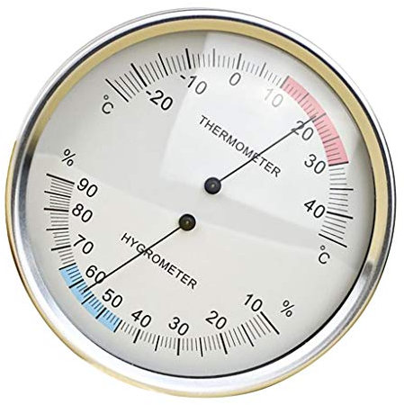 Homyl Higrómetro Termómetro Numérico 2 en 1 Higrómetro de Pared Ahorcamiento Monitor para Uso Doméstico,Ancho 132 Mm