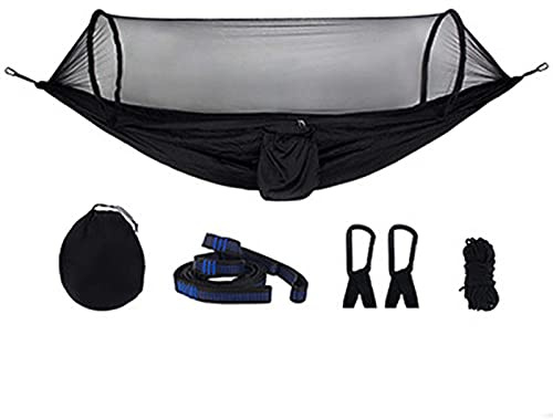 FOGUO Hangematte Camping Outdoor, Hangematte Outdoor 2 Personen mit Moskitonetz, Reisehängematte Ultraleicht, Schnell Trocknende Fallschirm Nylon, für Terrasse Hof Garten