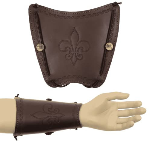 elToro Prime Galanta - Shield - Armschutz; Zubehör zum Bogenschießen, Schutz aus hochwertiges Glattleder mit Ornament (Chocolate)