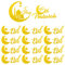 28Pcs Eid Mubarak Cake Toppers Décoration Gâteau Cupcake Ornement Décoratif Ramadan Kareem Lune Etoile Toppers Fournitures Fête Musulmane Islamique