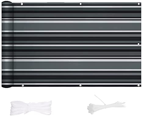 Yoosing BalkonSichtschutz SeitenSichtschutz 94x1400cm, Balkon Sichtschutz Balkonabdeckung, pflegeleichtes, atmungsaktiv für Balkon Garten Terrassen