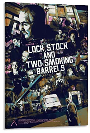 Lock Stock And Two Smoking Barrels Crime Comedy Movie Poster Canvas Art Poster And Wall Art Picture Print Modern Family Bedroom Decor Posters 12x18inch(30x45cm)