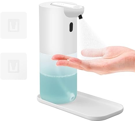 Desinfektionsspender Automatisch, aifulo Desinfektionsspender Sensor, Berührungsloser Desinfektionsmittelspender Wand 400ml mit Tropfschale, 4-Stufig für Schule, Büro, Krankenhaus, Hotel, Restaurant