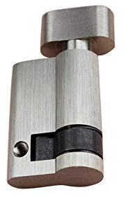 MAYABI Cylinder Lock, 45mm, Silver, Key Lock, Round, Durable, Internal Doors (Home/Office)
