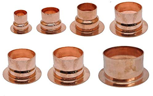 Copper Flange Flipped Over Inner Diameter 22/28/35/42/54/67/76/80/85/89/108/133/159mm End Feed Copper Liner Insert Pipe Fitting Flange 1pc (Size : 28mm)