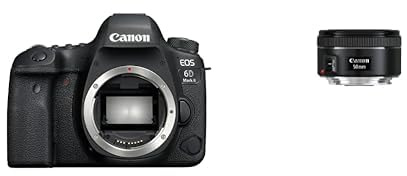 Canon EOS 6D Mark II Body Fotocamera Digitale Reflex, Nero & Obiettivo EF 50 mm f/1.8 STM