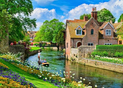 Westgate Gardens Puzzle 1000 Teile Erwachsene | Tipps zu den Buchstaben des Rückens/Abschnitte A-D, großes Poster, Größe 70×50cm, staubfrei, Familienaktivität für drinnen