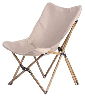 BOGAZY Campingstuhl Outdoorstuhl Outdoor Relax Klappstuhl Holzmaserung Nickerchen Angeln Strand Picknick Gartenstuhl Tragbar Klappstuhl Faltstuhl Angelstuhl(A,56x54x82 cm)