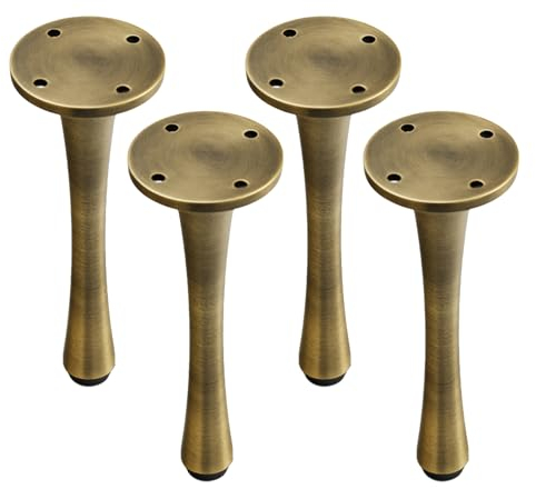 Set mit 4 verstellbaren Metall-Sofa-Beinen, Kupfer-Möbelfüße, DIY-Ersatzfuß für Schrank, Couch, Bett, Kleiderschrank, Ottomane, 21 cm, Bronze