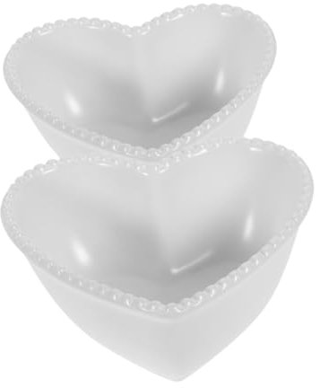 OFFSCH 2stücke Herzförmige Kuchenschüssel Aus Keramik Puddingschale Müslischale Obstschale Auflaufform Dessertschale Nordisches Design Für Frühstück Desserts Snacks Salat Suppe Speisen