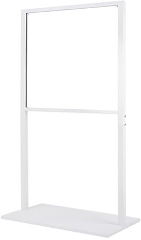 Cartellone pubblicitario, espositore per poster in metallo da terra, espositore ario per aziende, fiere, uffici, supermercati, centri commerciali (colore: nero, dimensioni: 50x140 cm/19,68x5