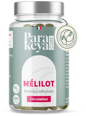 Parakeya Mélilot Circulation | Confort des Jambes Légères & Soutien Vasculaire | Complément Alimentaire Naturel 200mg | Format Économique | 60 Gélules