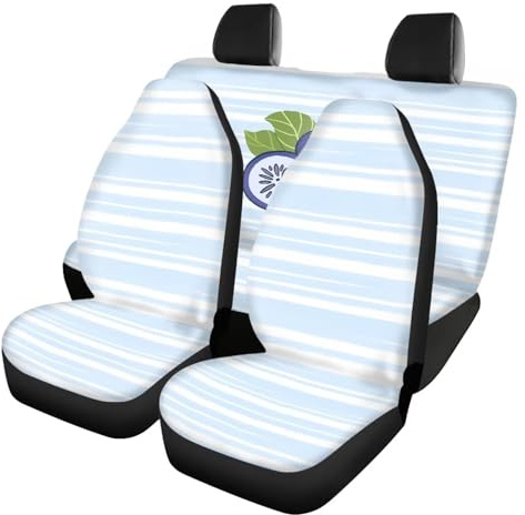 YUDINGFIN Blueberry – Lot de housses de siège de voiture durables, faciles à nettoyer et à installer, antidérapantes, ajustement universel, pour la plupart des accessoires de voitures, pick-up