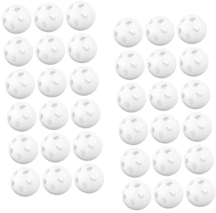 WEKAMOS 60 Stück Weiße Rasselkugeln aus Kunststoff für Babyspielzeug Geräuschlose Inserts für DIY Kuscheltiere Sicherer Sensorik-shaker für Neugeborene und Kleinkinder Beruhigender Klang