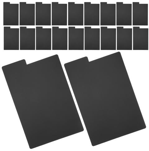 VALICLUD Lot de 20 Séparateurs pour Disques Vinyles Noirs en Plastique 184x286x0,3 Mm, Organiseurs Alphabétiques pour Rangement D’Albums, Diviseurs Fins et Résistants pour Étagères