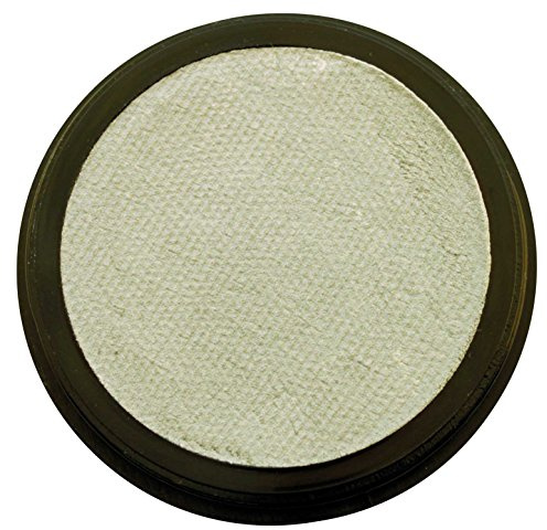 Eulenspiegel - Profi-Aqua Make-Up Perlglanz, Schminke 35 ml, Silber | Wasserbasierte Schminke für Facepainting & Bodypainting, für Karneval & Mottopartys