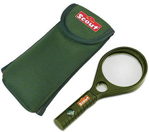 Happy People Echte 19338 Scout Lupe mit Neoprenguerteltasche Handlupe