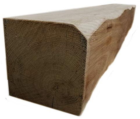 Celtic Timber Solid French Oak Air-Dried Beam Floating Shelf - Fireplace Mantle with Planed & Sanded Finish - Wood Mantle with Lightly Worked Rustic Appearance for Home Decor - 5''x5''x5 Ft Length
