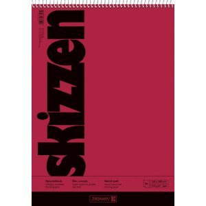 Brunnen 5 x Skizzenblock 24x34cm 50 Blatt Spirale