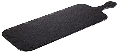APS 84259 skiffer-ROCK, svart tablett av melamin med skifferoptik, 48 x 20 x 1,5 cm