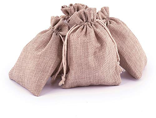 pajoma® Adventskalender Jute Beutel Natur Beige 24 Stück – 10x13 cm Säckchen zum Befüllen – Wiederverwendbare Jutesäckchen mit Kordel