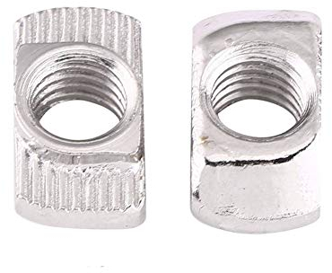 50Pz Dado a T-Scanalatura in Acciaio al Carbonio, Dado a Testa Martello (EU40-M5*19.5 * 8)