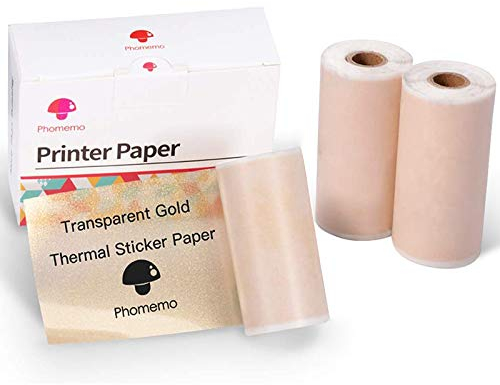 Phomemo M02/M02Pro/M02S/M03/M03AS/M04S/M04AS Papierrollen, 53 mm x 3,5 m, 3 Stück