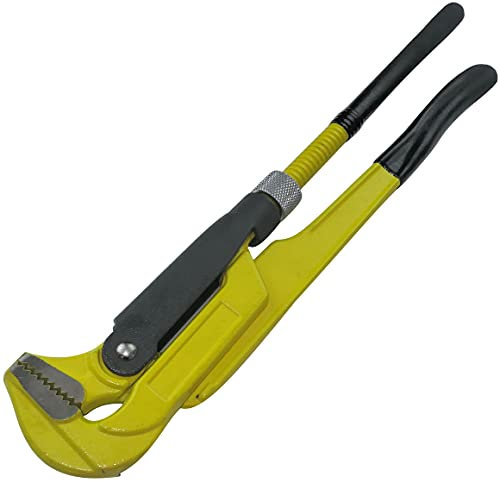 Aerzetix - Chiave svedese per tubo 1'' a 90° 325mm in profilo doppia ''T'' - chiave per tubi idraulici - strumento idraulico - chiave giratubi - DIN 5234 - in acciaio/CR-V/ - C51139