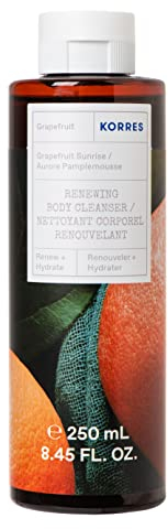 KORRES Grapefruit Sunrise Revitalisierendes Duschgel mit aktiv Aloe-Vera und fruchtigem, frischen Duft, zum Duschen, Baden & Rasieren, dermatologisch getestet, vegan, silikon- und parabenfrei, 250 ml