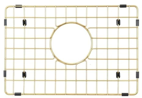 Starstar Grille de protection pour évier de cuisine en acier inoxydable 304 doré mat (15 L x 13 W)