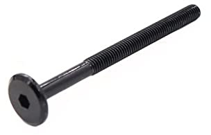 binifiMux 10 Pack 1/4-20 x 100mm Joint Connector Bolts Screws, Hex Socket Head, Black, Half Thread, 4 Inches Long