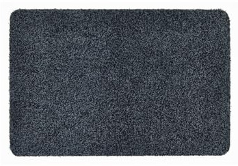 andiamo Fußmatte Samson - Schmutzfangmatte aus Baumwolle für den Hauseingang - einsetzbar als Fußmatte innen, Fußabtreter im überdachten Außenbereich oder als Haustiermatte 60 x 40 cm Anthrazit