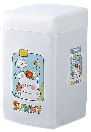 Odot Washing Machine Cover Top Load Waterproof Sunscreen Dustproof Washer Machine Dryer Protector Washer Dryer Cover for Most Top Load Washer Dryer, Universal (sunny,54x55x85cm)