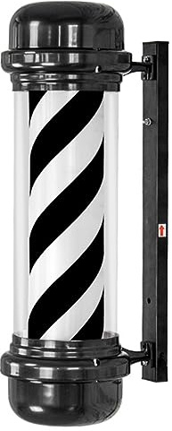 Mobiliario de Peluqueria Barber Pole LED Poste De Barbero Luminoso De Exteriores para Peluquerías Profesional Lám, Rayas Giratorias De Iluminación, Impermeable Ahorro E
