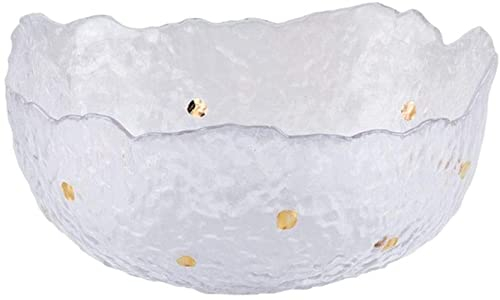 OQHAIR Alzata per Frutta Ciotola di Frutta Piatto di Frutta Casa Vetro Trasparente Insalatiera di Cristallo Soggiorno Tavolino Caramelle Dessert Bacinella Vassoio per Snack (Colore : C) (
