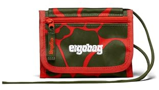 ergobag Portemonnaie mit Sichtfenster, Geldbörse für Kinder, mit Verschluss, Feuerbär - orange, Einheitsgröße, Brusttasche