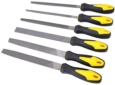 Ensemble de Râpes à Bois – 6 Pièces de 20,3 Cm en Acier à Haute Teneur en Carbone, pour le Travail du Bois, le Métal, le Verre, la Céramique, le Polissage et le Meulage, Poignée