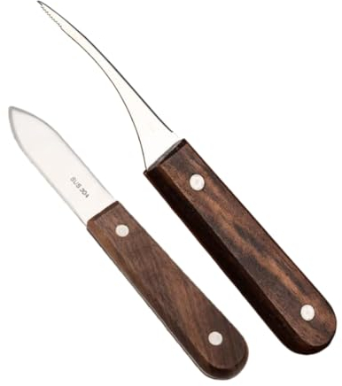 MAGICLULU 2stücke Meeresfrüchteöffner Austernschneider Garnelenschneider Aus Und Holz Für Küche Liefert Zum Öffnen Von Meeresfrüchten Schalentieren